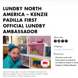 So Excited to be on the Lundby Website!